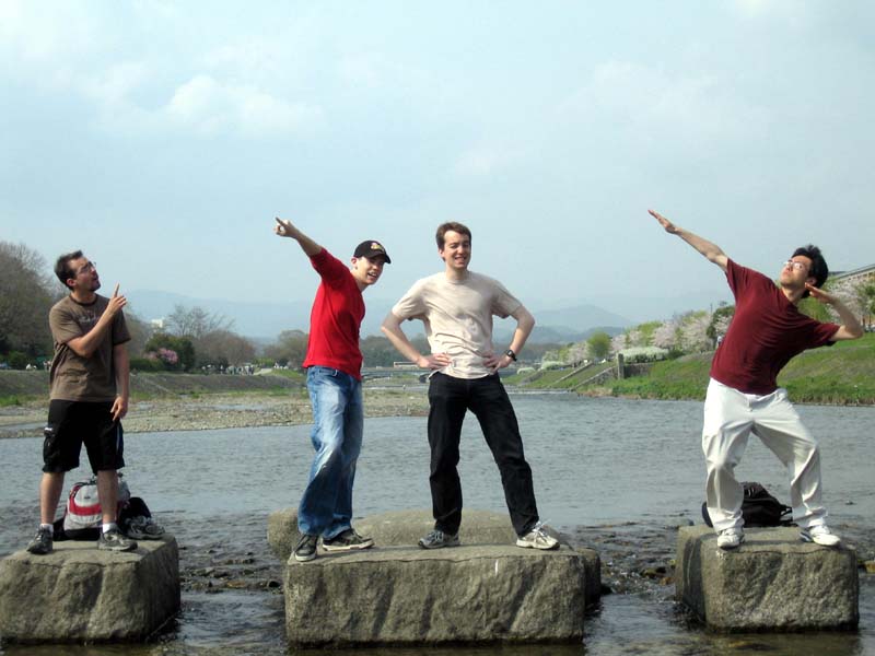  ... out on the Kamo Gawa. I wasn’t in this picture due to wet feet