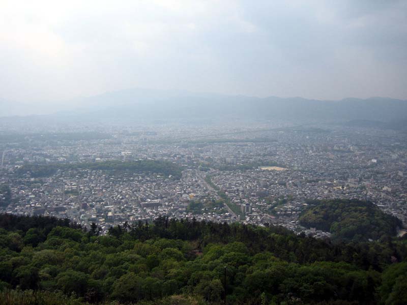 The view of Kyoto from the peak of Daimonji. Unfortunately it got a bit cloudy by the time I reached the top, but I wanted to throw this picture in just so you could see how high it was.