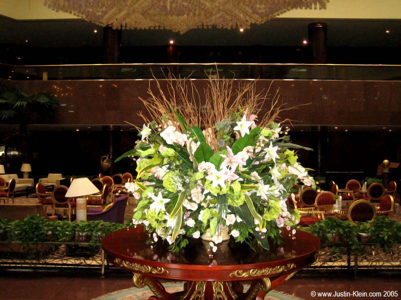 The lobby at our hotel in Beijing. Holy crap. It has a lobby!
