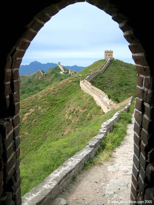 The view from inside one of the better preserved guard towers