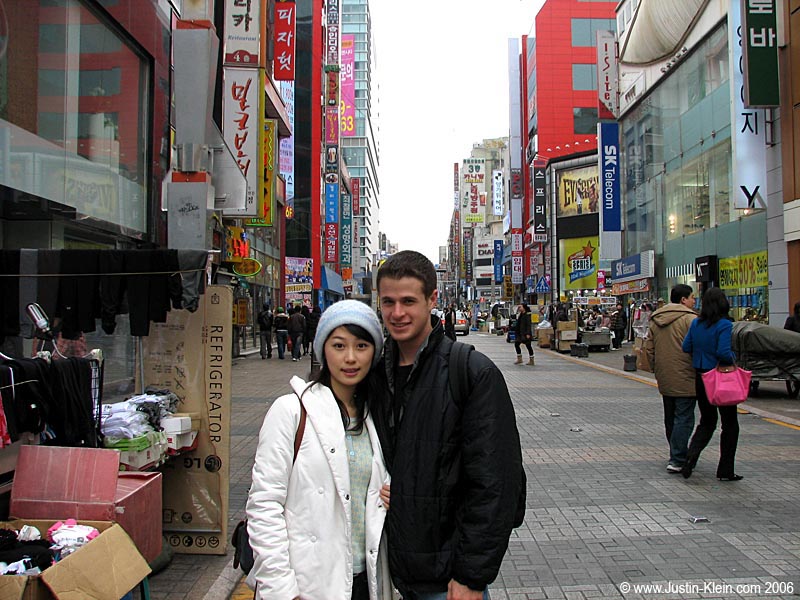 Chie and I in Seomyeon, Busan