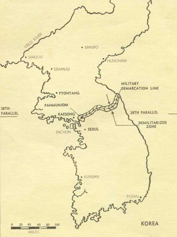 The Demilitarized Zone between North and South Korea. 