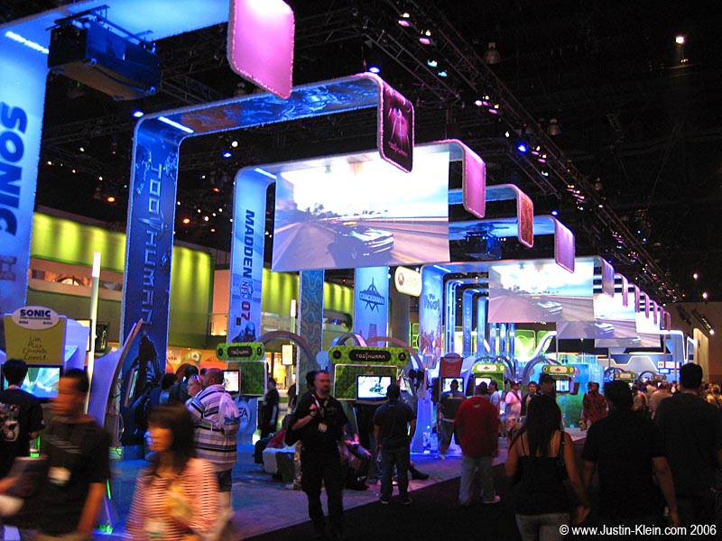 The Microsoft booth. 