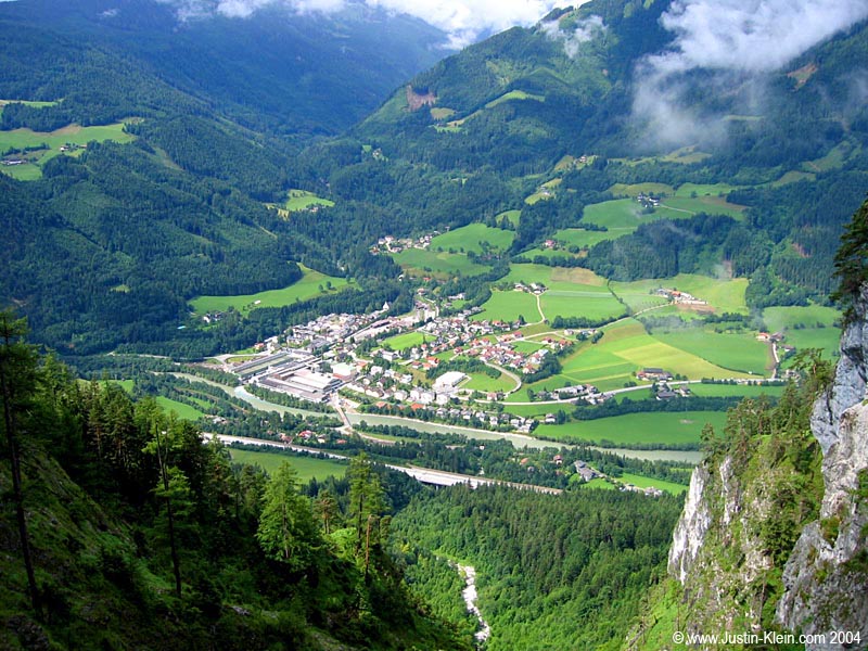 A beautiful little town called Werfen, nestled in the Austrian Alps.