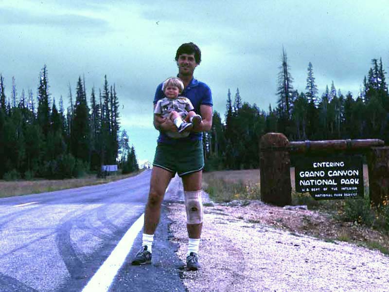 My dad and I at the Grand Canyon, 1983 (age 1)