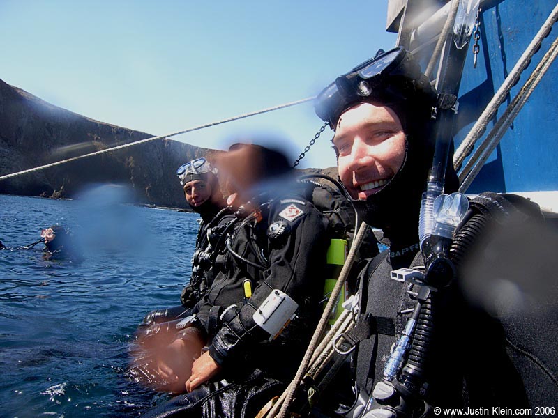 My classmates on the back of the dive boat.