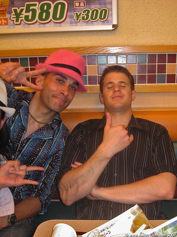 Exhausted at Wendy's after a long night out. 