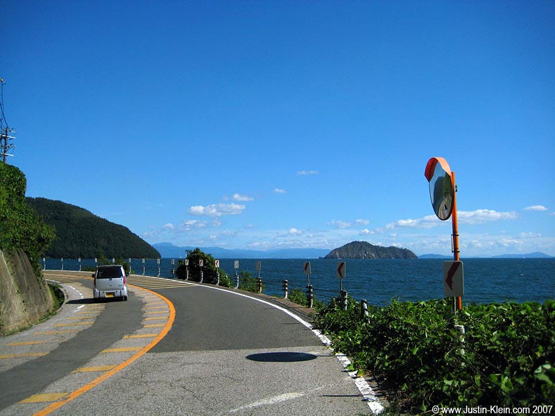 A road on the water. 
