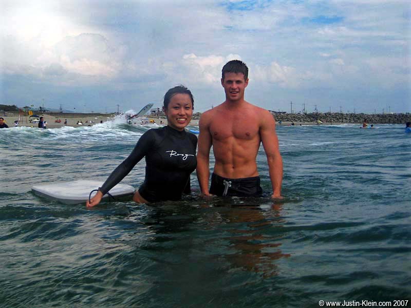Yoko (owner of WhyNotJapan) and I at Isonoura beach in Wakayama.