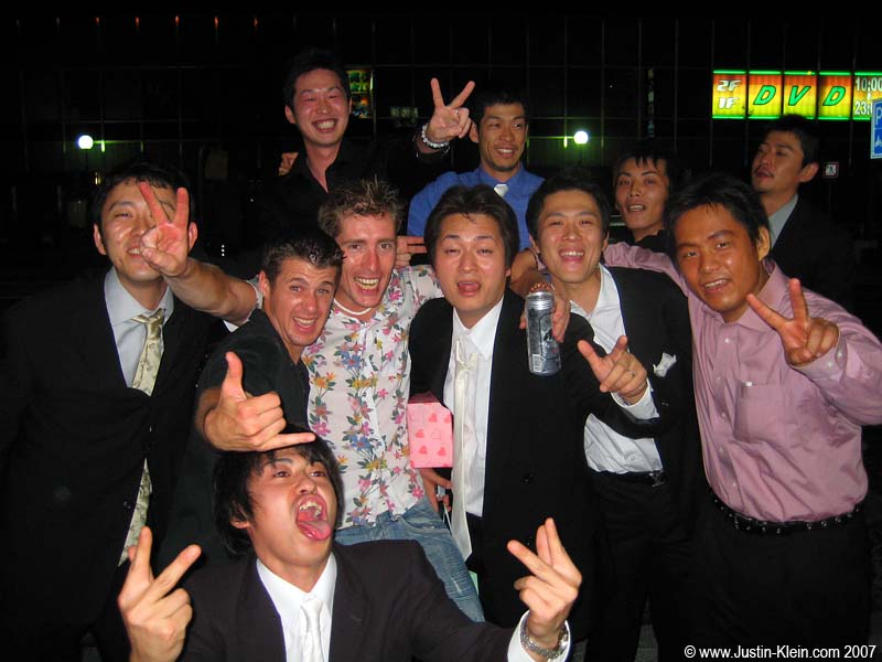 Random Salarymen with Peder and I in Umeda, Osaka. 