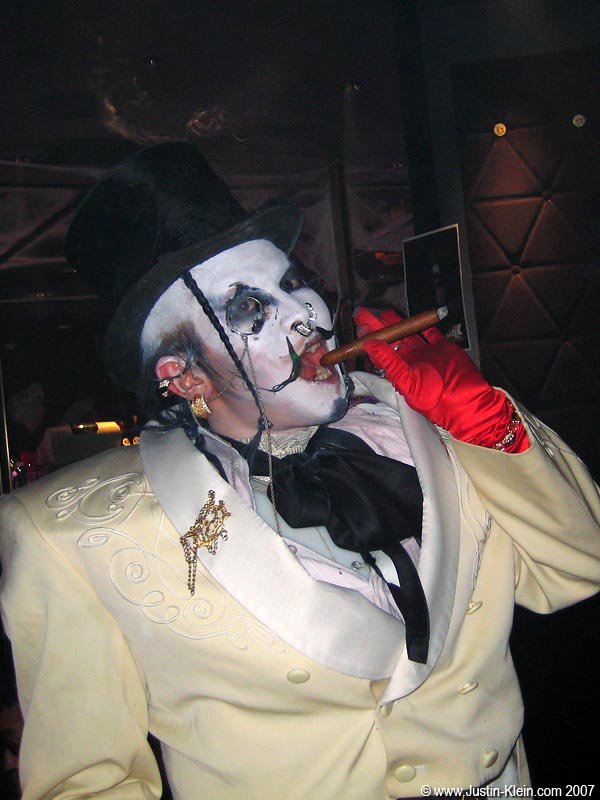The best costume at Osaka Afterparty #1...some sort of weird-zombie-baron-thing. All those piercings are real. 