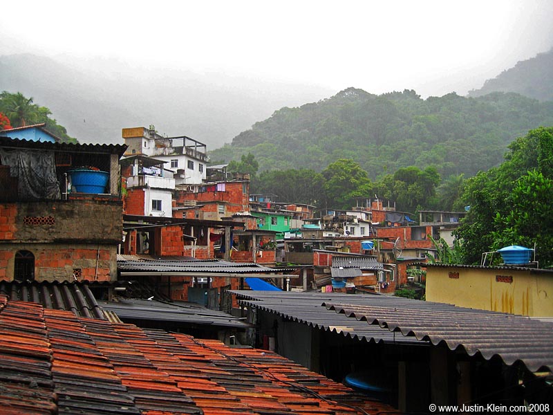 Inside a favela. 