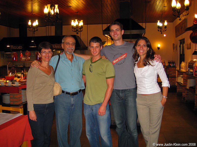 Dave & I with Silvia and her family at the all-you-can-eat BBQ