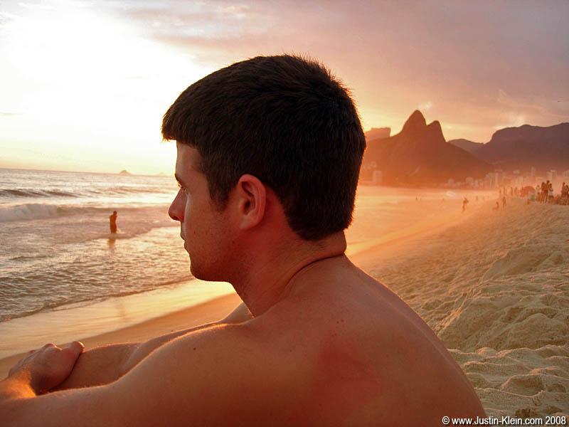 Sunset at Ipanema.
