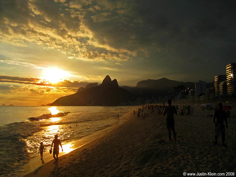 Sunset at Ipanema.