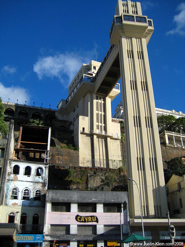 Back in the Pelourinho, a massive elevator takes you from the upper city to the lower city. For the always reasonable price of 5 centavos!