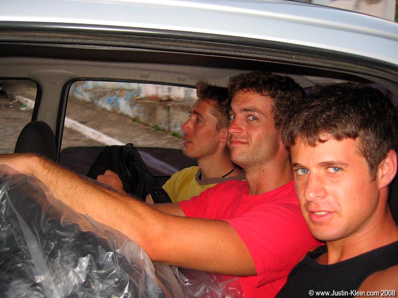 In the taxi to Santa Antonio