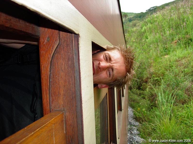 The steamtrain's windows wouldn't open very far...