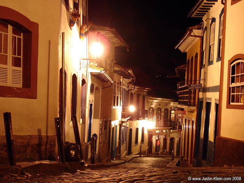 The streets of Ouro Preto. 