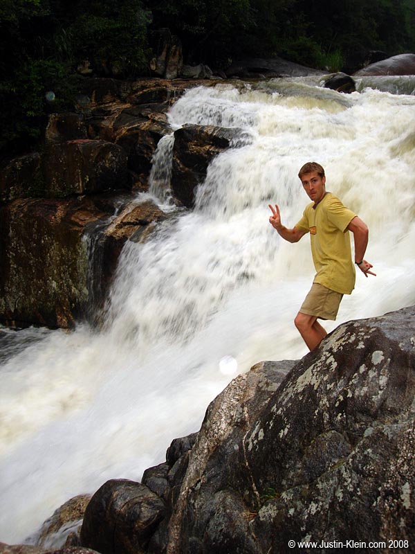 Peder atop the waterfall 