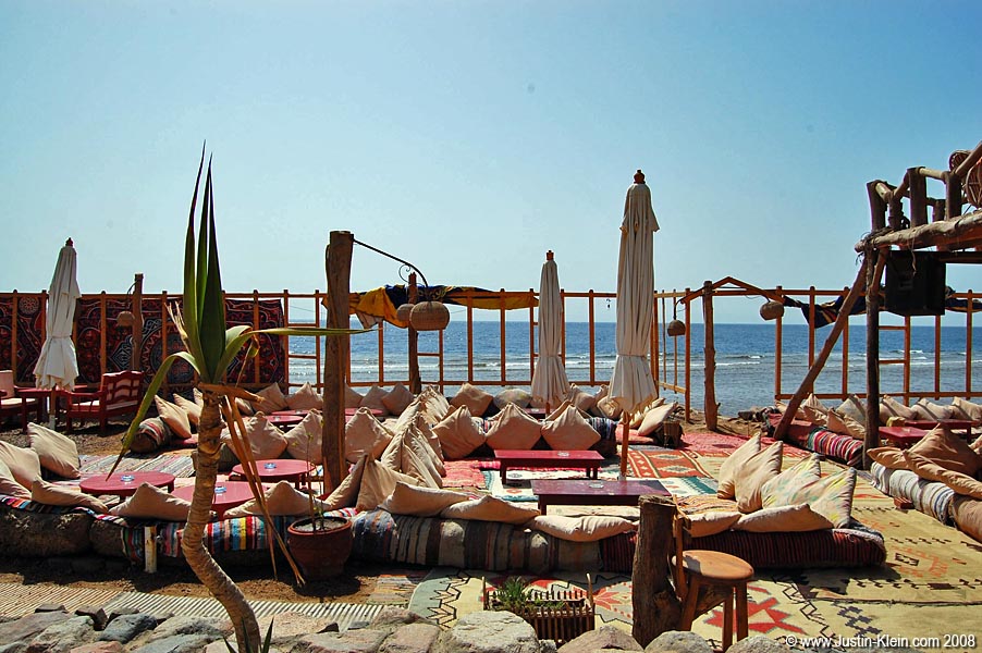 One of Dahab's many seafront eatery/lounges.