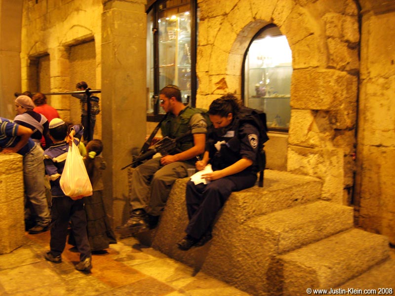 Military Police in Jerusalem. 
