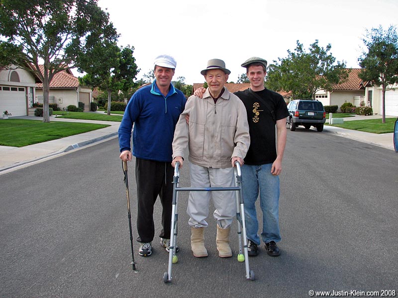 My dad, papa and I in our Grampa Hats.