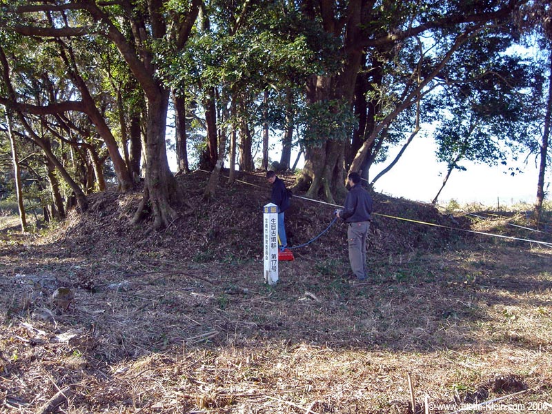 Dean and I surveying a burial chamber in Miyazaki, Japan (2006) 