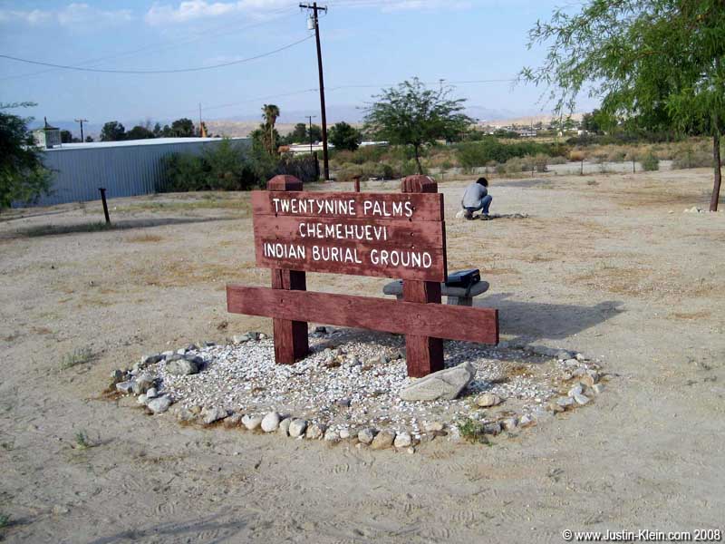 The tribal cemetery in Twentynine Palms. 