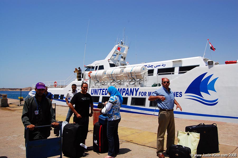The jetboat from Hurghada to Sharm El'Sheikh. 