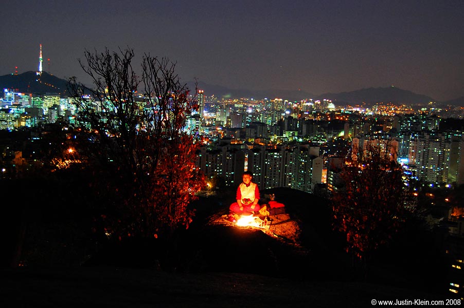 A shamanist ritual in front of a spellbinding backdrop.