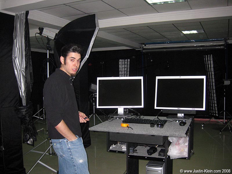 Andy's photo studio, a few miles across town.