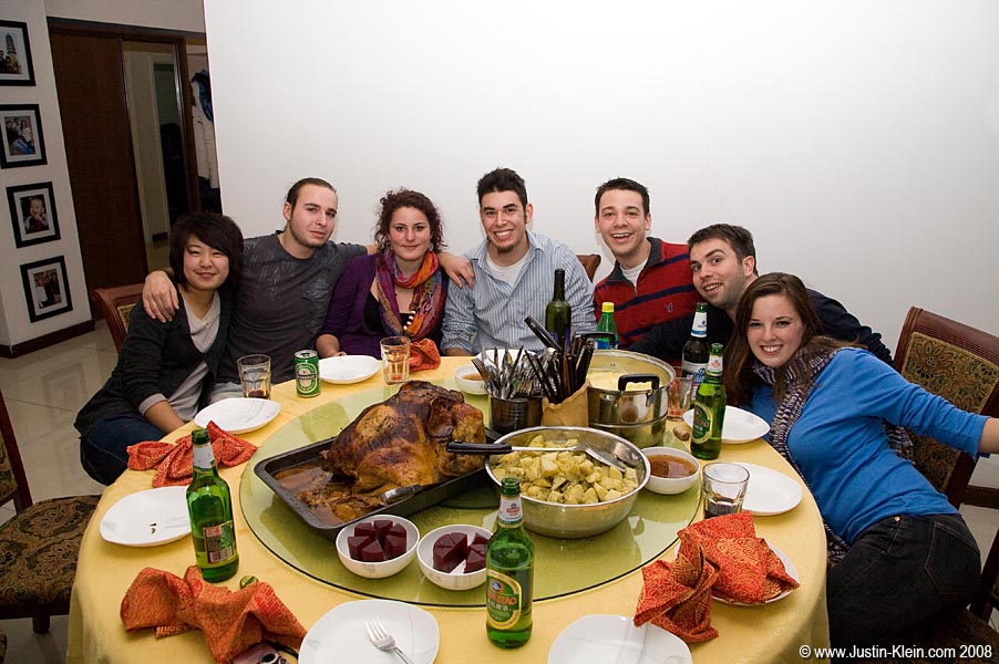 Happy Thanksgiving!  This was just round one...there was <i>plenty</i> more food to come. 