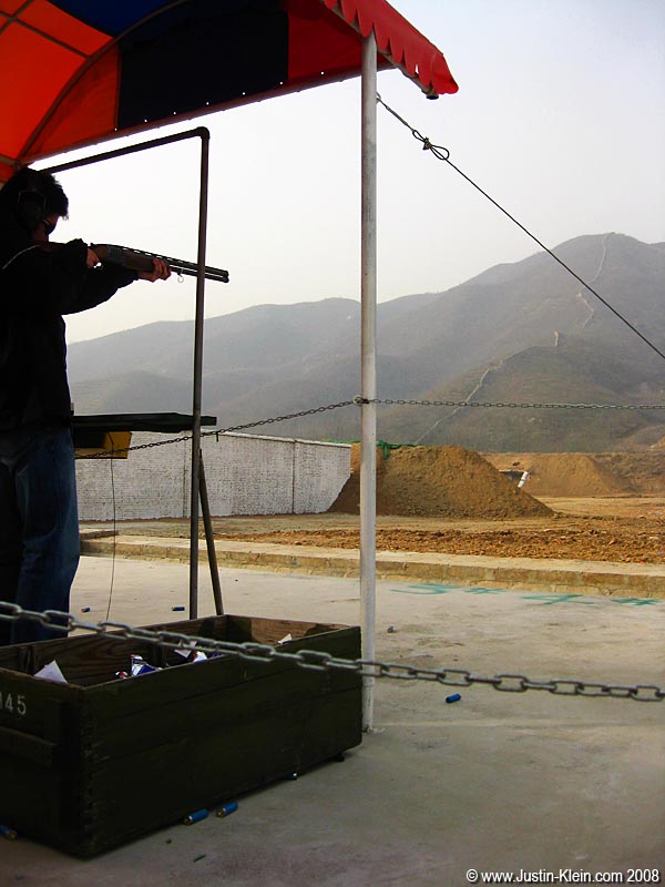 Skeet shooting. 