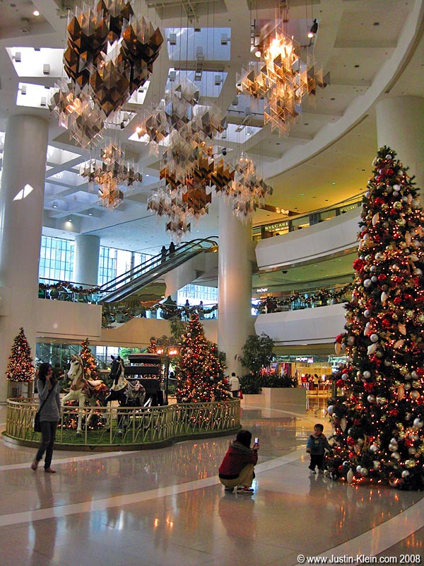 The Pacific Place mall downstairs.