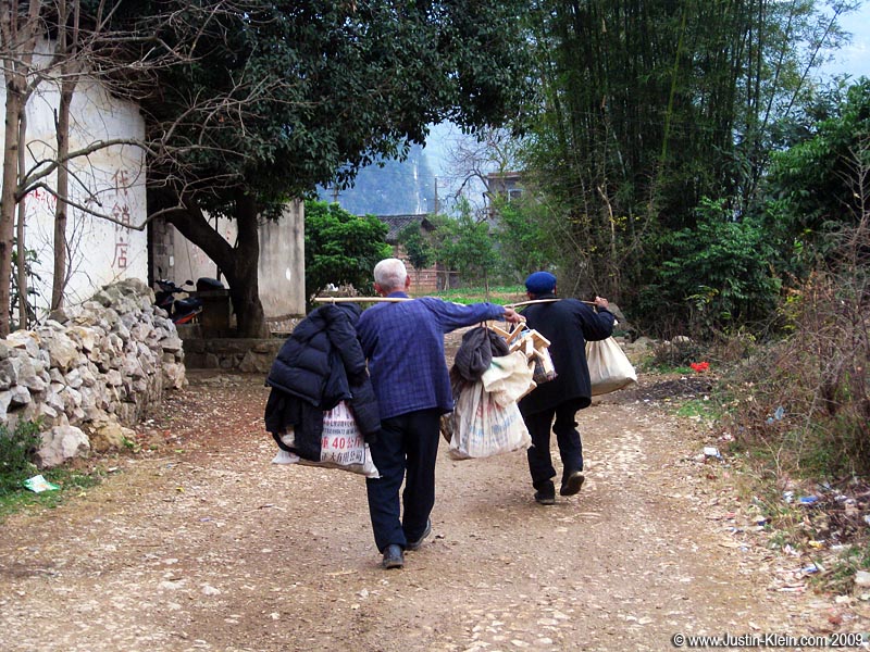 Passing through a typical little village along the way. 