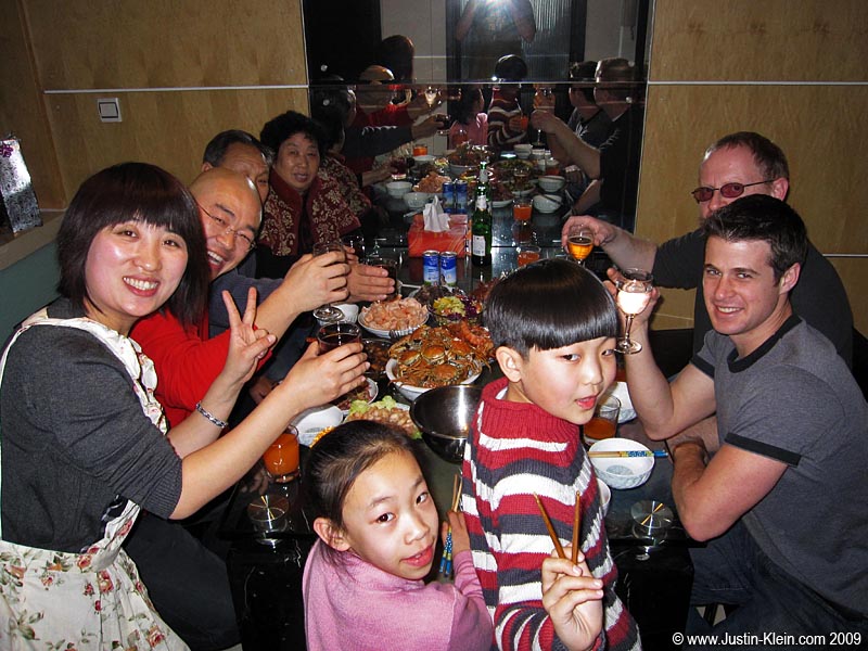 Leo and his wife are on the front-left.