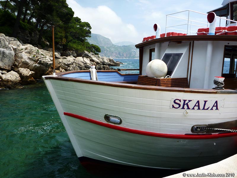 The boat to Lokrum.