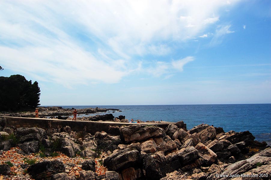 All of Lokrum's beaches are rock.