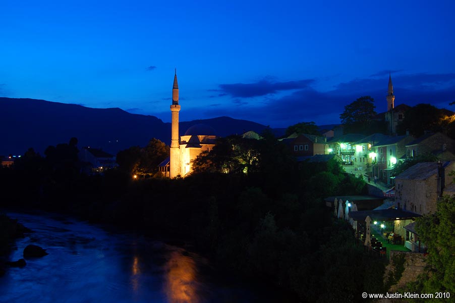 A partial view of Old Town from atop Stari Most.