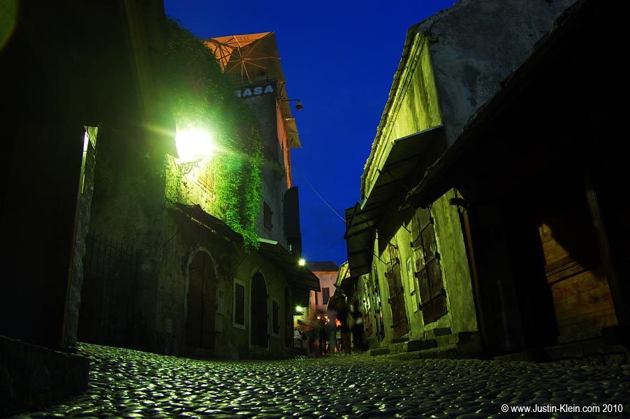 Exploring Old Town at dusk.
