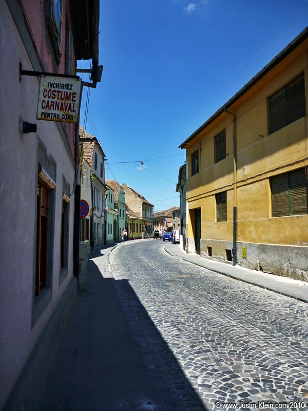 A small backstreet in Sibiu.
