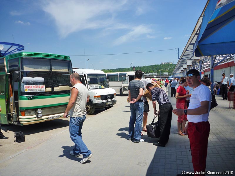 The minibus terminal in Chişinău. The start of an unplanned adventure.