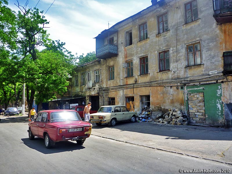 A small backstreet in Odesa.