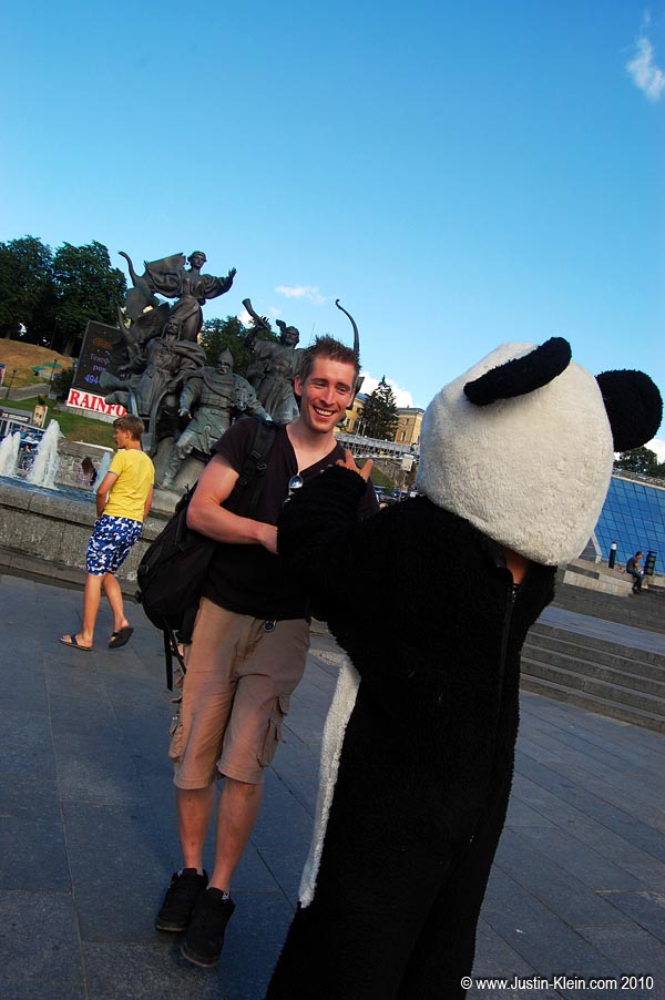 Having fun in Independence Square.
