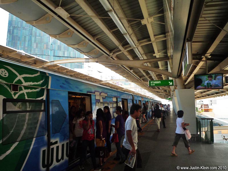 The BTS, an elevated train and one of Bangkok's main forms of mass transit.