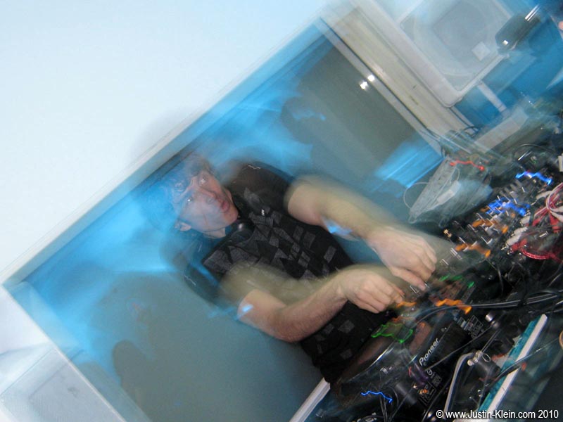 The DJ at Bed SupperClub.