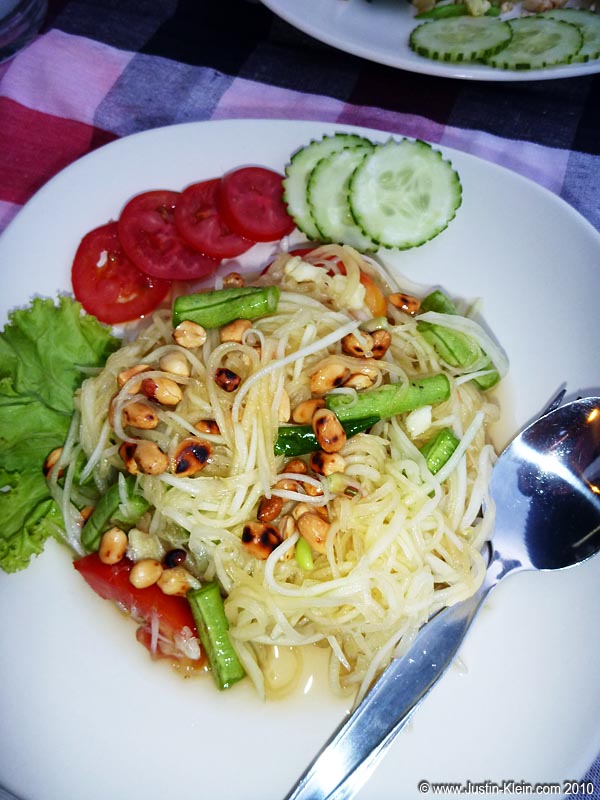 Shredded papaya salad.