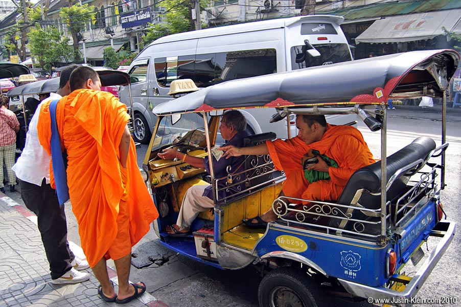 Traditional folks with a traditional ride.