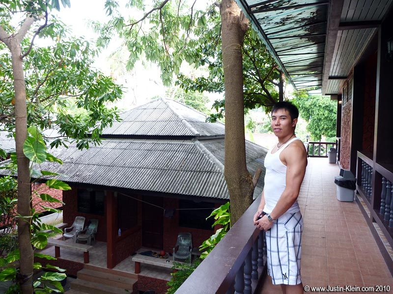 Just outside our room at Coral Bungalows.